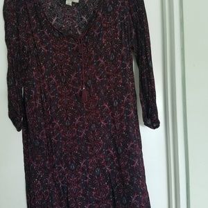 Adam Levine Smock Bohemian Tassel Dress